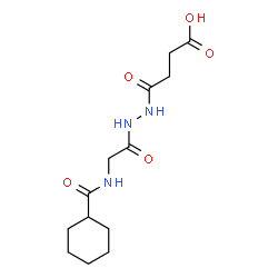 ChemSpider 2D Image | 4-(2-{[(Cyclohexylcarbonyl)amino]acetyl}hydrazino)-4-oxobutanoic acid | C13H21N3O5
