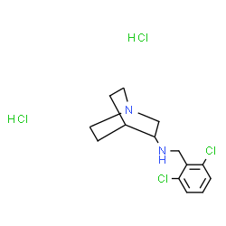 ChemSpider 2D Image | N-(2,6-Dichlorobenzyl)quinuclidin-3-amine dihydrochloride | C14H20Cl4N2