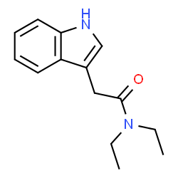 ChemSpider 2D Image | N,N-Diethyl-2-(1H-indol-3-yl)acetamide | C14H18N2O