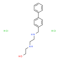 ChemSpider 2D Image | 2-({2-[(4-Biphenylylmethyl)amino]ethyl}amino)ethanol dihydrochloride | C17H24Cl2N2O