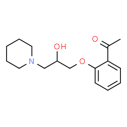 ChemSpider 2D Image | 1-{2-[2-Hydroxy-3-(1-piperidinyl)propoxy]phenyl}ethanone | C16H23NO3