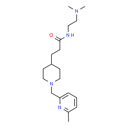 ChemSpider 2D Image | N-[2-(Dimethylamino)ethyl]-3-{1-[(6-methyl-2-pyridinyl)methyl]-4-piperidinyl}propanamide | C19H32N4O
