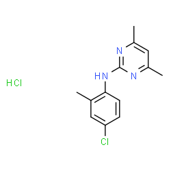 ChemSpider 2D Image | N-(4-Chloro-2-methylphenyl)-4,6-dimethyl-2-pyrimidinamine hydrochloride (1:1) | C13H15Cl2N3