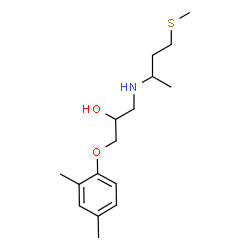 ChemSpider 2D Image | 1-(2,4-Dimethylphenoxy)-3-{[4-(methylsulfanyl)-2-butanyl]amino}-2-propanol | C16H27NO2S
