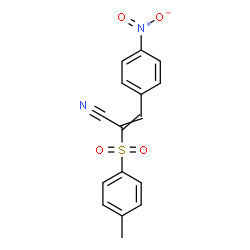 ChemSpider 2D Image | 2-[(4-Methylphenyl)sulfonyl]-3-(4-nitrophenyl)acrylonitrile | C16H12N2O4S