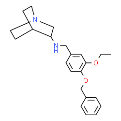 ChemSpider 2D Image | N-[4-(Benzyloxy)-3-ethoxybenzyl]quinuclidin-3-amine | C23H30N2O2