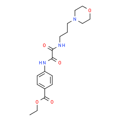 ChemSpider 2D Image | Ethyl 4-{[{[3-(4-morpholinyl)propyl]amino}(oxo)acetyl]amino}benzoate | C18H25N3O5