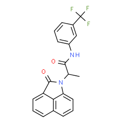 ChemSpider 2D Image | 2-(2-Oxobenzo[cd]indol-1(2H)-yl)-N-[3-(trifluoromethyl)phenyl]propanamide | C21H15F3N2O2
