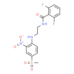 ChemSpider 2D Image | 2,6-Difluoro-N-(2-{[4-(methylsulfonyl)-2-nitrophenyl]amino}ethyl)benzamide | C16H15F2N3O5S