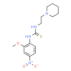 ChemSpider 2D Image | 1-(2-Methoxy-4-nitrophenyl)-3-[2-(1-piperidinyl)ethyl]thiourea | C15H22N4O3S