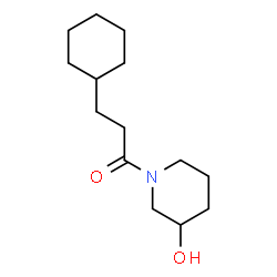 ChemSpider 2D Image | 3-Cyclohexyl-1-(3-hydroxy-1-piperidinyl)-1-propanone | C14H25NO2