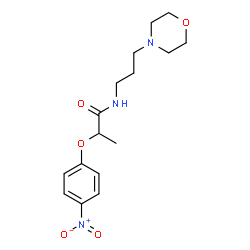 ChemSpider 2D Image | N-[3-(4-Morpholinyl)propyl]-2-(4-nitrophenoxy)propanamide | C16H23N3O5