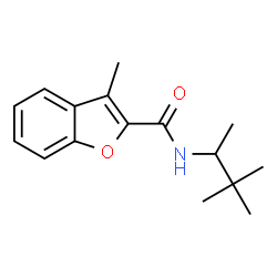 ChemSpider 2D Image | N-(3,3-Dimethyl-2-butanyl)-3-methyl-1-benzofuran-2-carboxamide | C16H21NO2