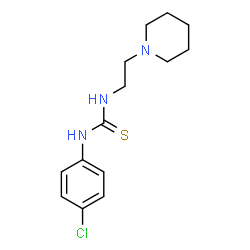 ChemSpider 2D Image | 1-(4-Chlorophenyl)-3-[2-(1-piperidinyl)ethyl]thiourea | C14H20ClN3S