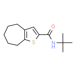 ChemSpider 2D Image | N-(2-Methyl-2-propanyl)-5,6,7,8-tetrahydro-4H-cyclohepta[b]thiophene-2-carboxamide | C14H21NOS