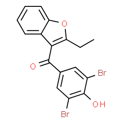 ChemSpider 2D Image | Benzbromarone | C17H12Br2O3