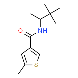 ChemSpider 2D Image | N-(3,3-Dimethyl-2-butanyl)-5-methyl-3-thiophenecarboxamide | C12H19NOS