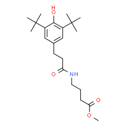 ChemSpider 2D Image | Methyl 4-({3-[4-hydroxy-3,5-bis(2-methyl-2-propanyl)phenyl]propanoyl}amino)butanoate | C22H35NO4