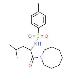 ChemSpider 2D Image | N-[1-(1-Azocanyl)-4-methyl-1-oxo-2-pentanyl]-4-methylbenzenesulfonamide | C20H32N2O3S