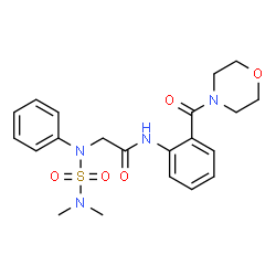 ChemSpider 2D Image | 2-[(DIMETHYLSULFAMOYL)(PHENYL)AMINO]-N-[2-(MORPHOLINE-4-CARBONYL)PHENYL]ACETAMIDE | C21H26N4O5S