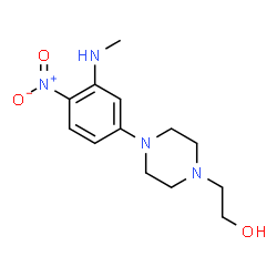 ChemSpider 2D Image | 2-{4-[3-(Methylamino)-4-nitrophenyl]-1-piperazinyl}ethanol | C13H20N4O3
