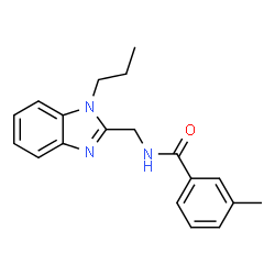 ChemSpider 2D Image | 3-Methyl-N-[(1-propyl-1H-benzimidazol-2-yl)methyl]benzamide | C19H21N3O