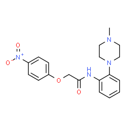 ChemSpider 2D Image | N-[2-(4-Methyl-1-piperazinyl)phenyl]-2-(4-nitrophenoxy)acetamide | C19H22N4O4