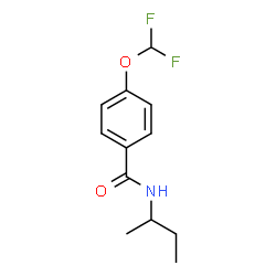 ChemSpider 2D Image | N-sec-Butyl-4-(difluoromethoxy)benzamide | C12H15F2NO2