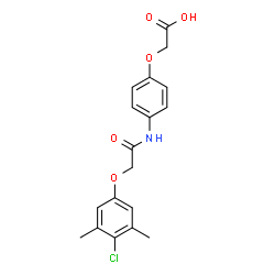 ChemSpider 2D Image | (4-{[(4-Chloro-3,5-dimethylphenoxy)acetyl]amino}phenoxy)acetic acid | C18H18ClNO5