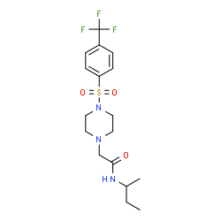 ChemSpider 2D Image | N-sec-Butyl-2-(4-{[4-(trifluoromethyl)phenyl]sulfonyl}-1-piperazinyl)acetamide | C17H24F3N3O3S