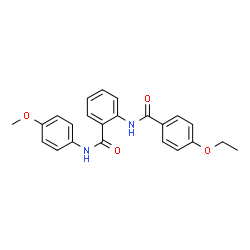 ChemSpider 2D Image | 2-[(4-Ethoxybenzoyl)amino]-N-(4-methoxyphenyl)benzamide | C23H22N2O4