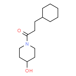 ChemSpider 2D Image | 3-Cyclohexyl-1-(4-hydroxy-1-piperidinyl)-1-propanone | C14H25NO2