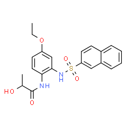 ChemSpider 2D Image | N-{4-Ethoxy-2-[(2-naphthylsulfonyl)amino]phenyl}-2-hydroxypropanamide | C21H22N2O5S