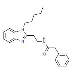 ChemSpider 2D Image | N-[2-(1-Pentyl-1H-benzimidazol-2-yl)ethyl]-2-phenylacetamide | C22H27N3O