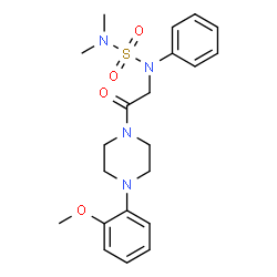 ChemSpider 2D Image | N-{2-[4-(2-Methoxyphenyl)-1-piperazinyl]-2-oxoethyl}-N',N'-dimethyl-N-phenylsulfuric diamide | C21H28N4O4S