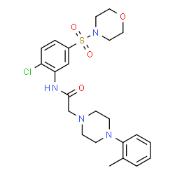ChemSpider 2D Image | N-[2-Chloro-5-(4-morpholinylsulfonyl)phenyl]-2-[4-(2-methylphenyl)-1-piperazinyl]acetamide | C23H29ClN4O4S