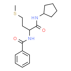 ChemSpider 2D Image | N-[1-(Cyclopentylamino)-4-(methylsulfanyl)-1-oxo-2-butanyl]benzamide | C17H24N2O2S