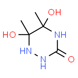 ChemSpider 2D Image | 5,6-Dihydroxy-5,6-dimethyl-1,2,4-triazinan-3-one | C5H11N3O3