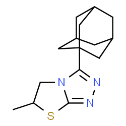 ChemSpider 2D Image | 3-(Adamantan-1-yl)-6-methyl-5,6-dihydro[1,3]thiazolo[2,3-c][1,2,4]triazole | C15H21N3S