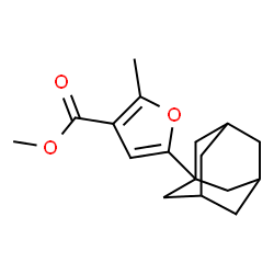 ChemSpider 2D Image | Methyl 5-(adamantan-1-yl)-2-methyl-3-furoate | C17H22O3