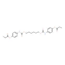 ChemSpider 2D Image | 1,6-Hexanediylbis(oxycarbonylimino-4,1-phenylene) dipropanoate | C26H32N2O8