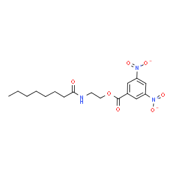 ChemSpider 2D Image | 2-(Octanoylamino)ethyl 3,5-dinitrobenzoate | C17H23N3O7
