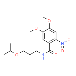 ChemSpider 2D Image | N-(3-Isopropoxypropyl)-4,5-dimethoxy-2-nitrobenzamide | C15H22N2O6