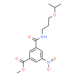 ChemSpider 2D Image | Methyl 3-[(3-isopropoxypropyl)carbamoyl]-5-nitrobenzoate | C15H20N2O6