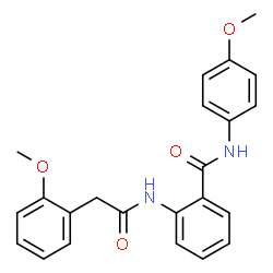 ChemSpider 2D Image | N-(4-Methoxyphenyl)-2-{[(2-methoxyphenyl)acetyl]amino}benzamide | C23H22N2O4