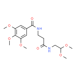 ChemSpider 2D Image | N-{3-[(2,2-Dimethoxyethyl)amino]-3-oxopropyl}-3,4,5-trimethoxybenzamide | C17H26N2O7