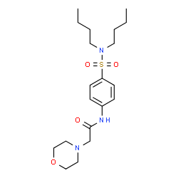 ChemSpider 2D Image | N-[4-(Dibutylsulfamoyl)phenyl]-2-(4-morpholinyl)acetamide | C20H33N3O4S