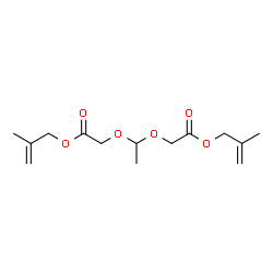ChemSpider 2D Image | Bis(2-methyl-2-propen-1-yl) 2,2'-[1,1-ethanediylbis(oxy)]diacetate | C14H22O6
