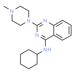 ChemSpider 2D Image | N-Cyclohexyl-2-(4-methyl-1-piperazinyl)-4-quinazolinamine | C19H27N5