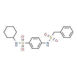 ChemSpider 2D Image | 4-[(Benzylsulfonyl)amino]-N-cyclohexylbenzenesulfonamide | C19H24N2O4S2